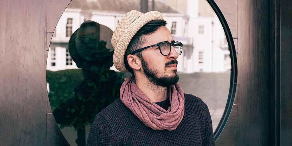 Man wearing A Unique Scarf